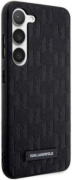 Samsung Galaxy S24 Plus Karl Lagerfeld dėklas Saffiano Mono Metal Logo (KLHCS24MSAKLHPK) juodos spalvos