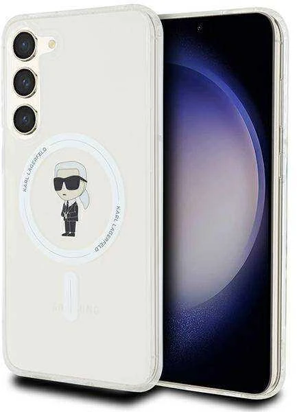 Karl Lagerfeld KLHMS24MHFCKNOT S24+ S926 skaidrus kietas dėklas IML Ikonik MagSafe