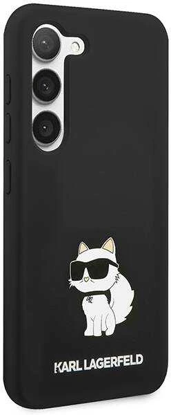 Karl Lagerfeld KLHCS24SSNCHBCK S24 S921 kietas dėklas juodos spalvos Silicone Choupette