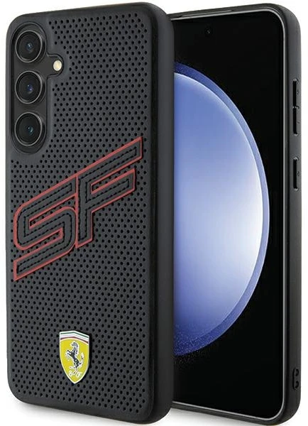 Ferrari FEHCS24MPINK S24+ S926 juodos spalvos kietas dėklas Big SF Perforated