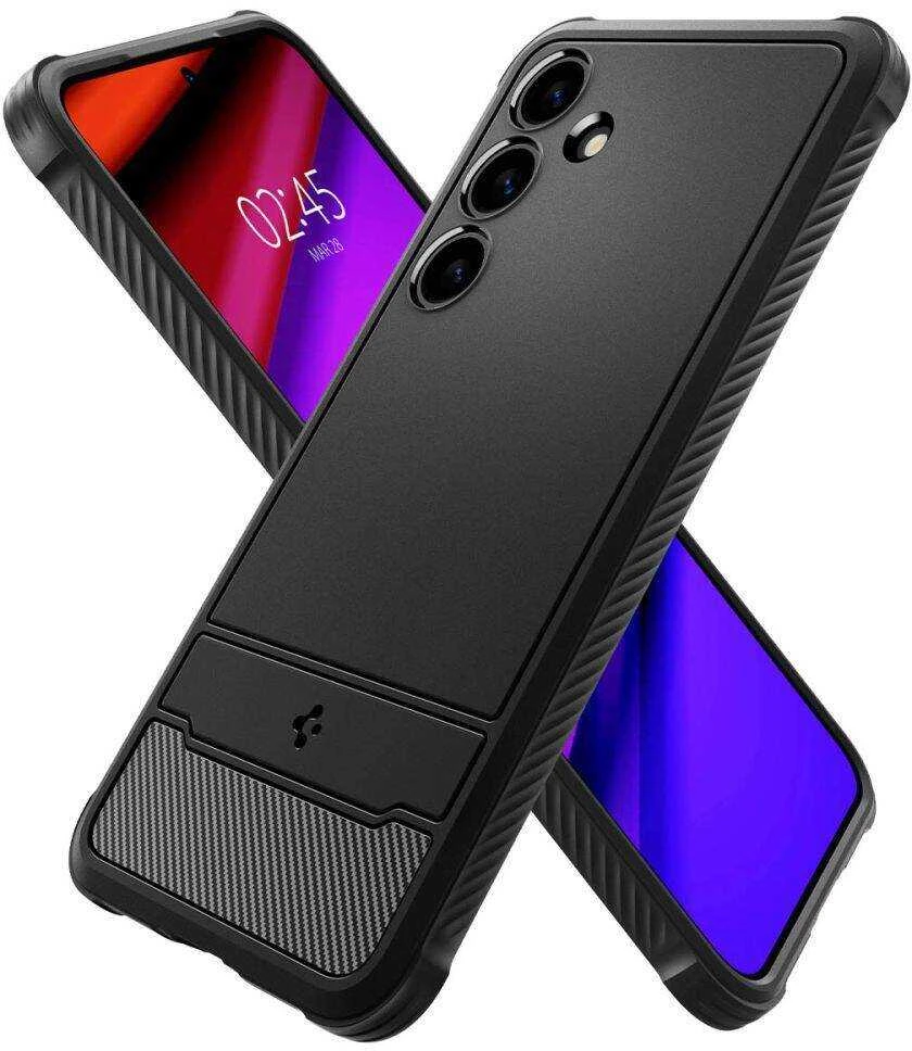 Samsung Galaxy S24 Spigen Rugged Armor Matte dėklas telefonui juodos spalvos