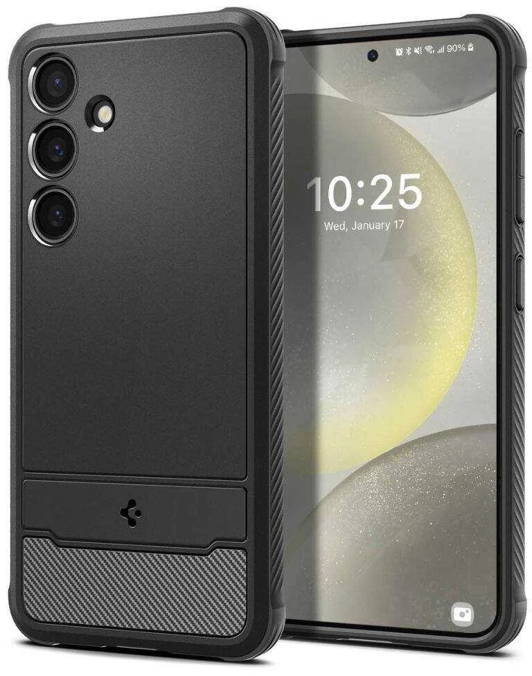 Samsung Galaxy S24 Spigen Rugged Armor Matte dėklas telefonui juodos spalvos