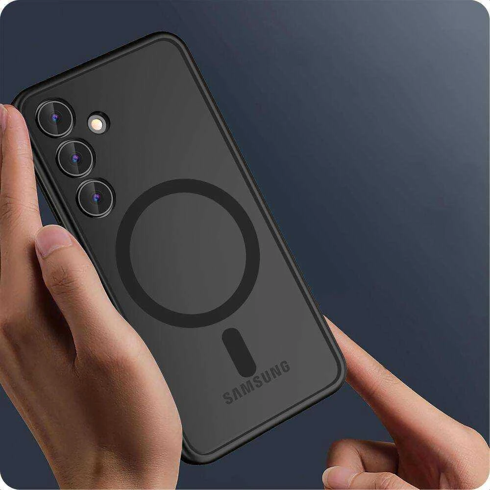 Samsung Galaxy S24 Tech-Protect Magmat MagSafe Matte dėklas telefonui juodos spalvos