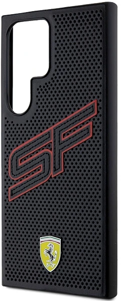 Ferrari FEHCS24LPINK S24 Ultra S928 juodos spalvos kietas dėklas Big SF Perforated