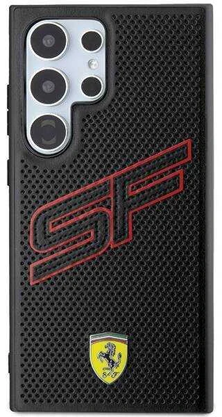 Ferrari FEHCS24LPINK S24 Ultra S928 juodos spalvos kietas dėklas Big SF Perforated