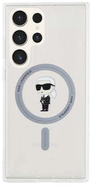Karl Lagerfeld KLHMS24LHFCKNOT S24 Ultra S928 skaidrus kietas dėklas IML Ikonik MagSafe
