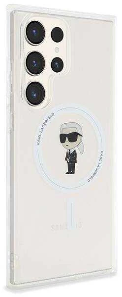 Karl Lagerfeld KLHMS24LHFCKNOT S24 Ultra S928 skaidrus kietas dėklas IML Ikonik MagSafe