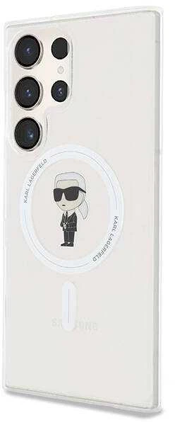 Karl Lagerfeld KLHMS24LHFCKNOT S24 Ultra S928 skaidrus kietas dėklas IML Ikonik MagSafe