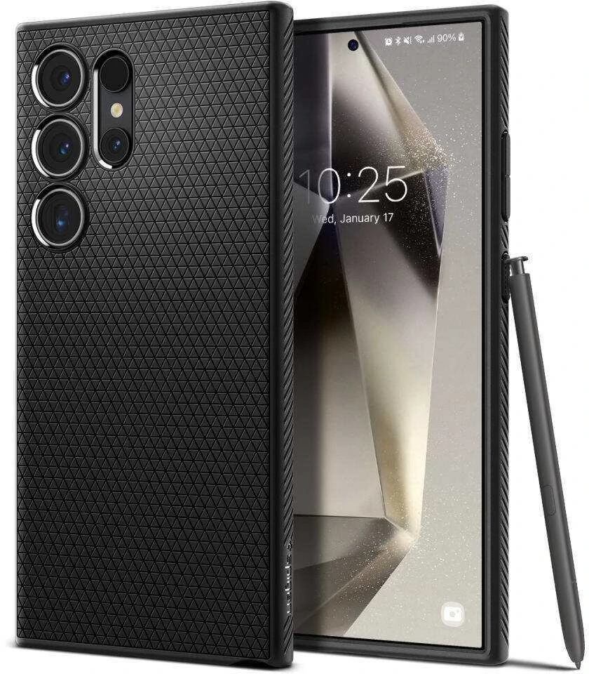 Spigen Liquid Air dėklas skirtas Samsung Galaxy S24 Ultra, spalva - Matte Black