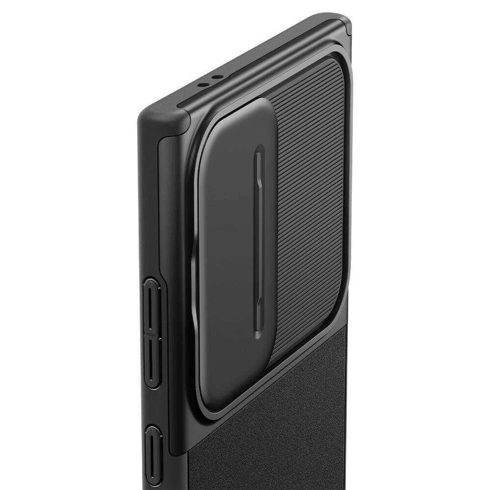 Samsung Galaxy S24 Ultra Spigen Optik Armor dėklas telefonui juodos spalvos