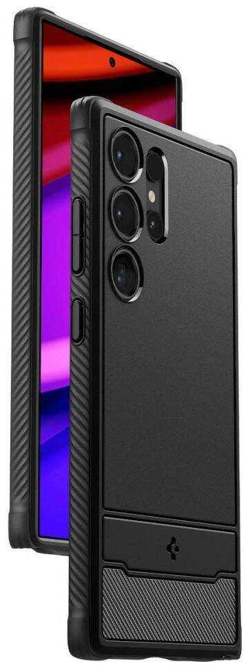 Dėklas SPIGEN RUGGED ARMOR GALAXY S24 ULTRA MATTE Juodas