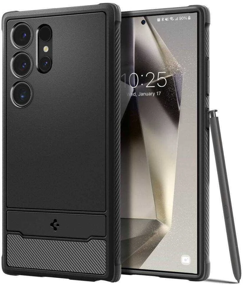 Dėklas SPIGEN RUGGED ARMOR GALAXY S24 ULTRA MATTE Juodas