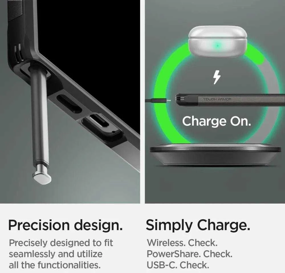 Spigen Tough Armor – dėklas skirtas Samsung Galaxy S24 Ultra Gunmetal