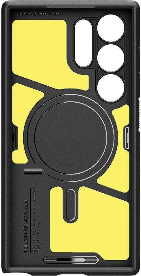 Dėklas Spigen Tough Armor MagSafe, juodos spalvos – Samsung Galaxy S24 Ultra