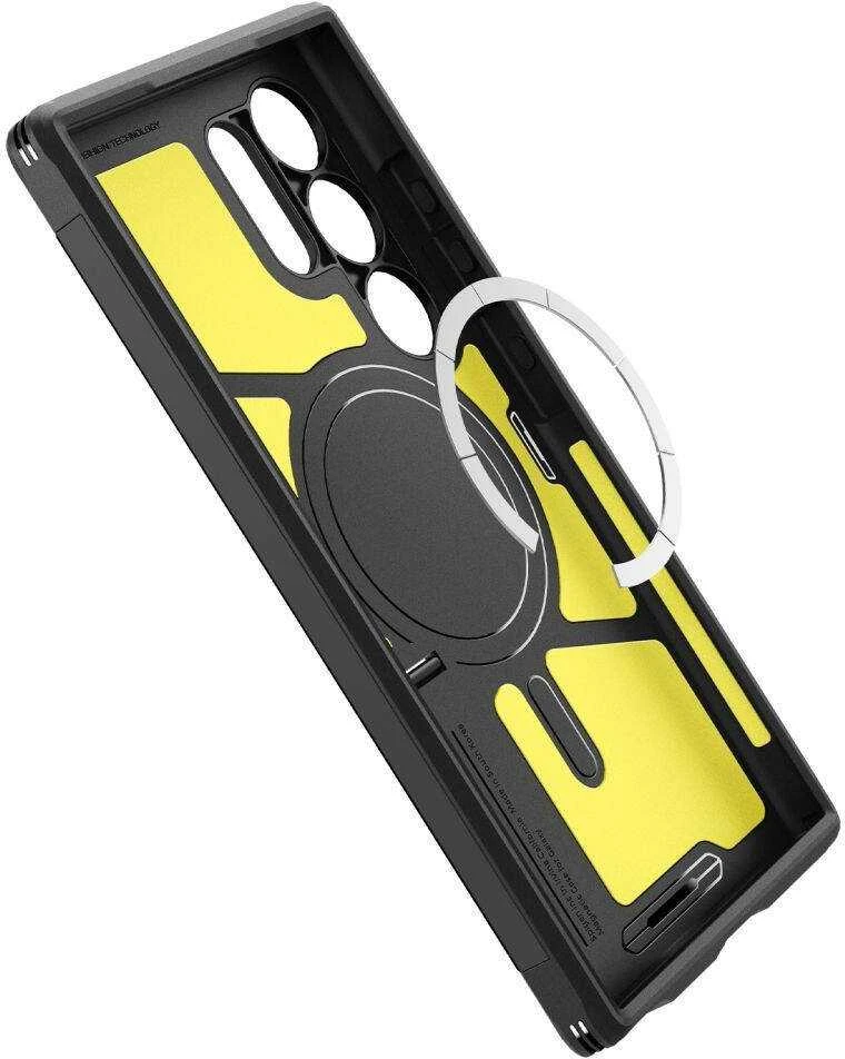 Dėklas Spigen Tough Armor MagSafe, juodos spalvos – Samsung Galaxy S24 Ultra