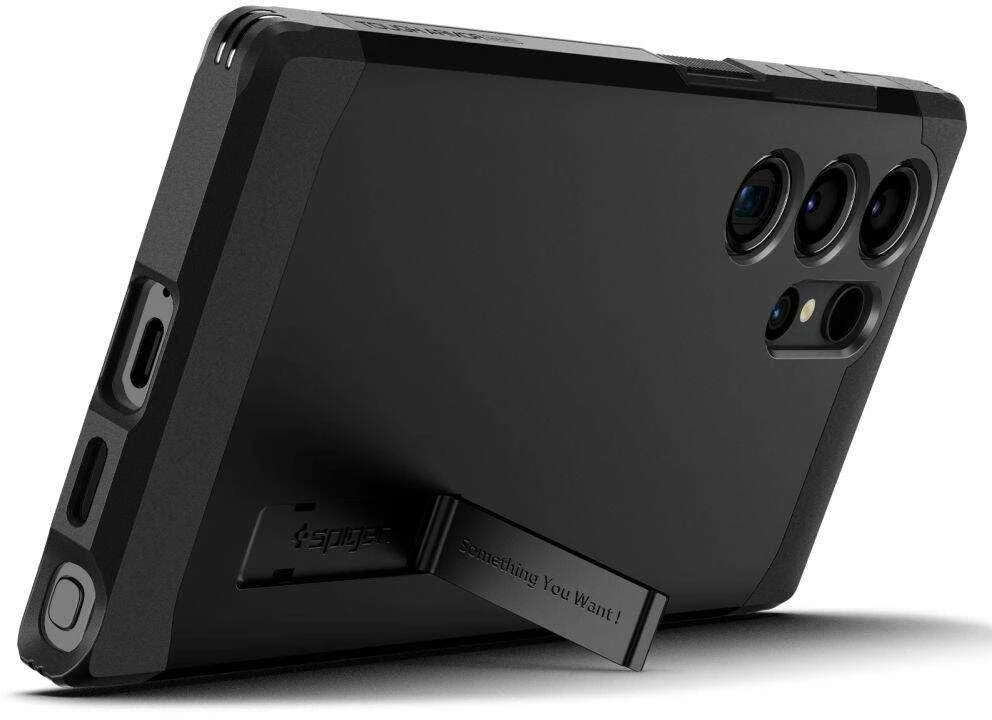 Dėklas Spigen Tough Armor MagSafe, juodos spalvos – Samsung Galaxy S24 Ultra