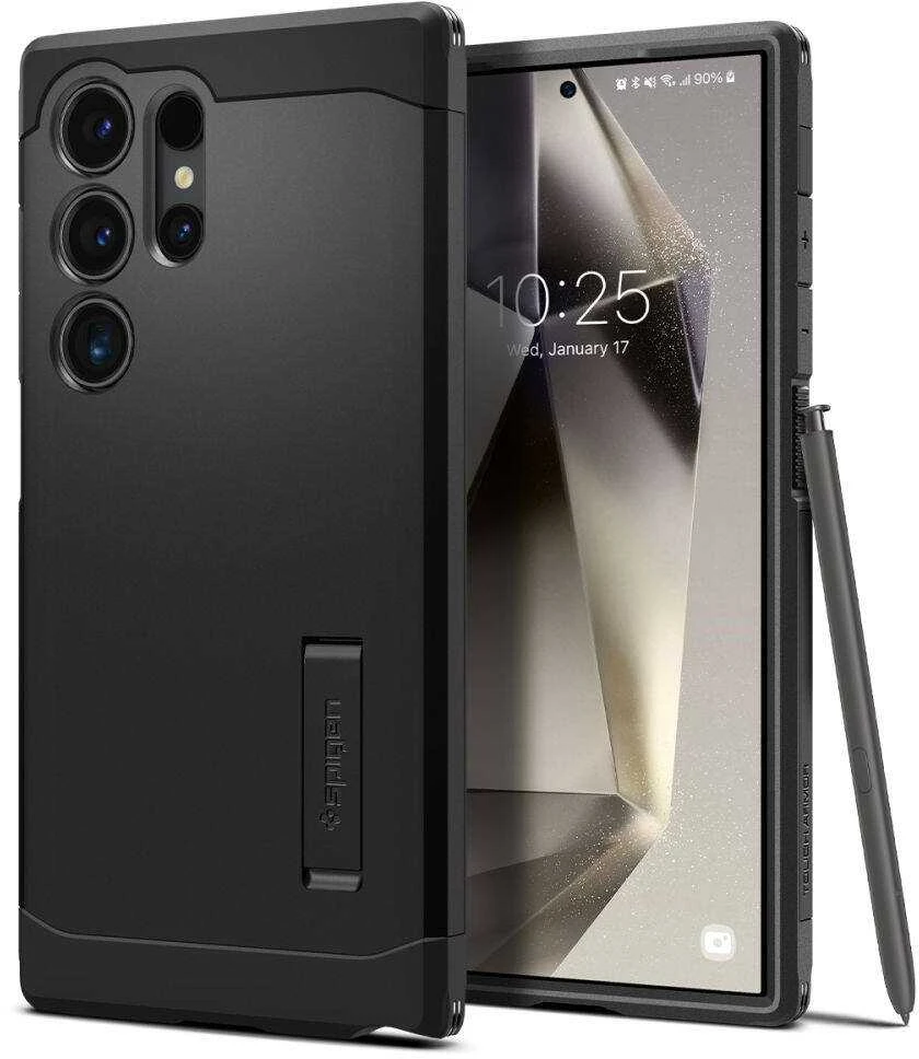 Samsung Galaxy S24 Ultra Spigen Tough Armor dėklas telefonui juodos spalvos
