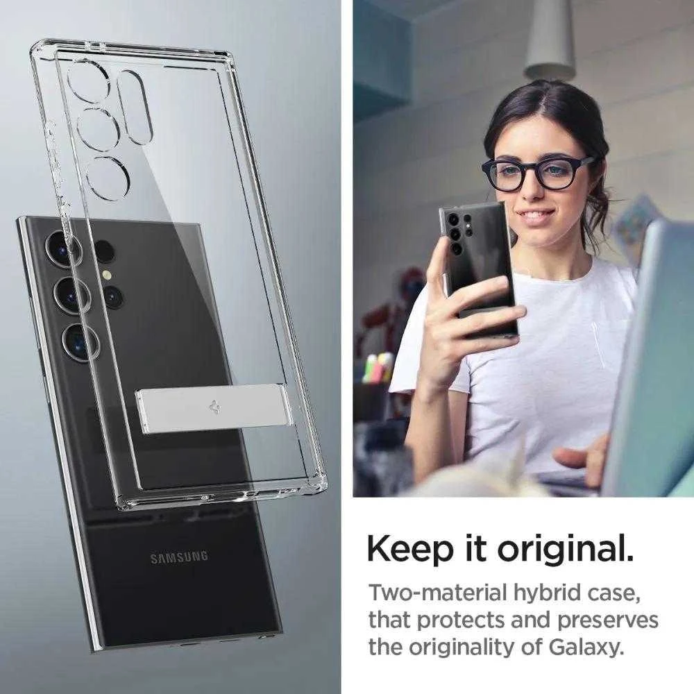 Spigen Ultra Hybrid S – dėklas skirtas Samsung Galaxy S24 Ultra Transparent