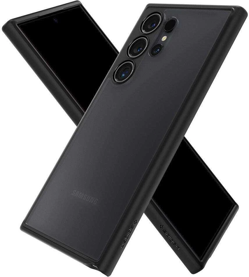 Samsung Galaxy S24 Ultra Spigen Ultra Hybrid Crystal Frost dėklas telefonui juodos spalvos