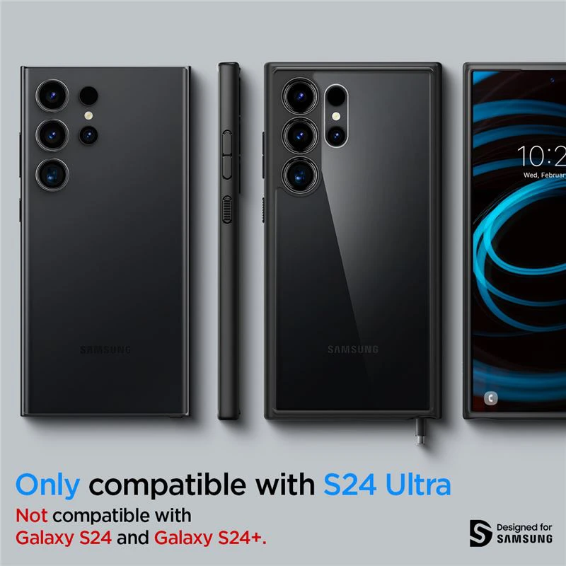 Dėklas Spigen Ultra Hybrid, matte juodos spalvos – Samsung Galaxy S24 Ultra