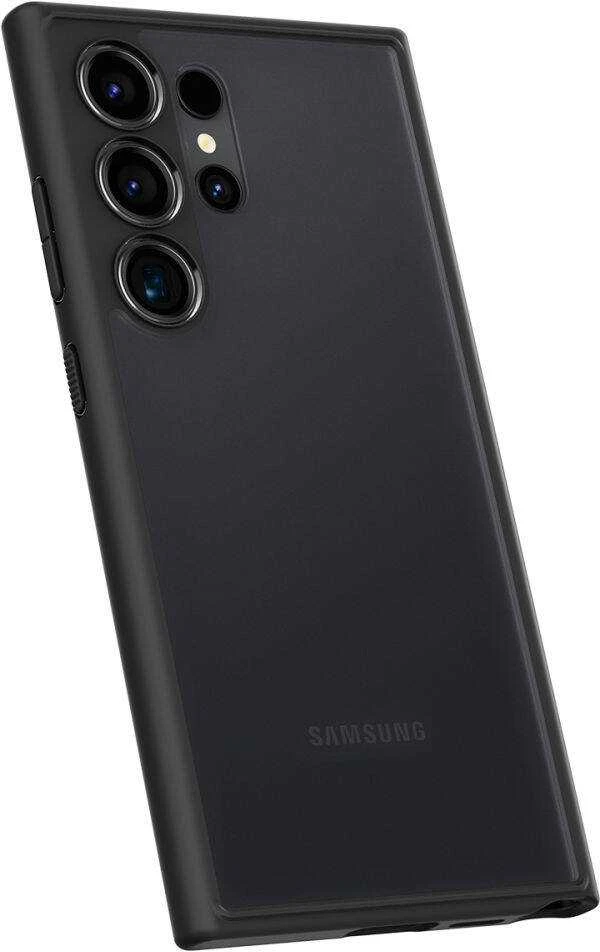 Samsung Galaxy S24 Ultra Spigen Ultra Hybrid Crystal Frost dėklas telefonui juodos spalvos