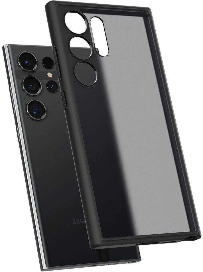 Samsung Galaxy S24 Ultra Spigen Ultra Hybrid Crystal Frost dėklas telefonui juodos spalvos