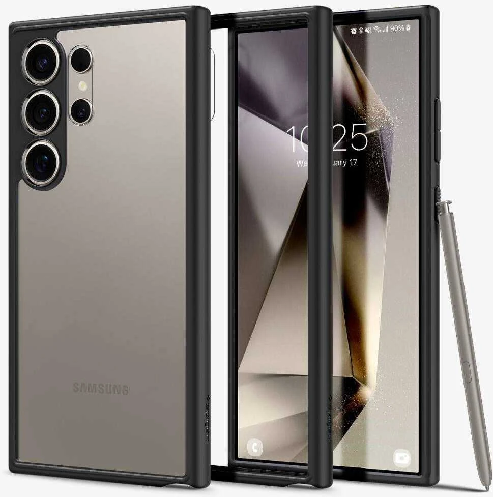 Dėklas Spigen Ultra Hybrid, matte juodos spalvos – Samsung Galaxy S24 Ultra