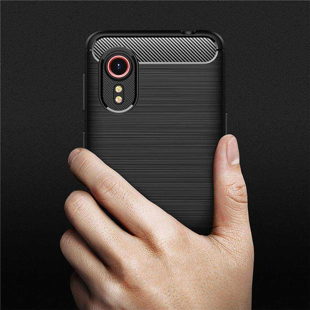 Samsung Galaxy XCover 7 Tech-Protect TPU Carbon dėklas telefonui juodos spalvos