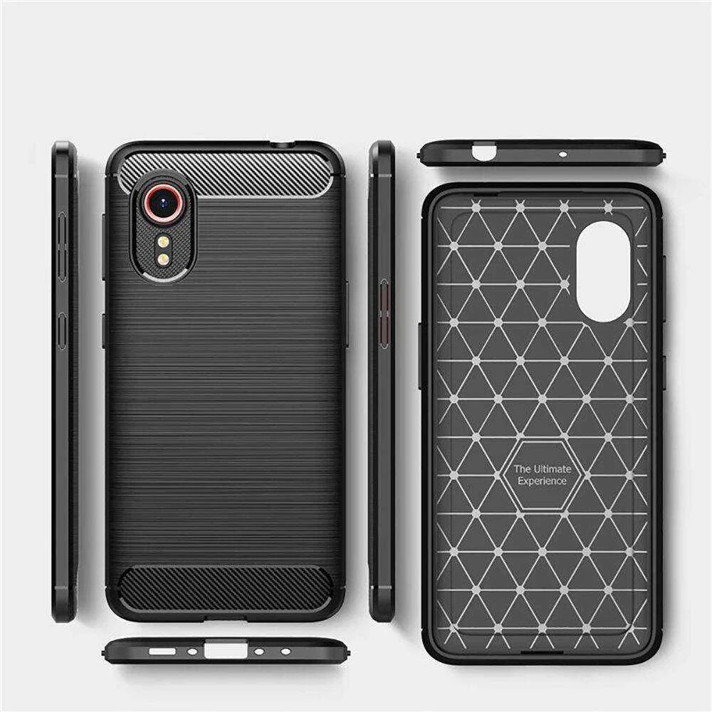Samsung Galaxy XCover 7 Tech-Protect TPU Carbon dėklas telefonui juodos spalvos