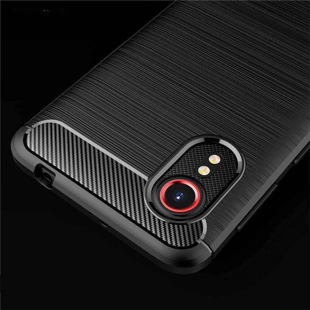 Samsung Galaxy XCover 7 Tech-Protect TPU Carbon dėklas telefonui juodos spalvos