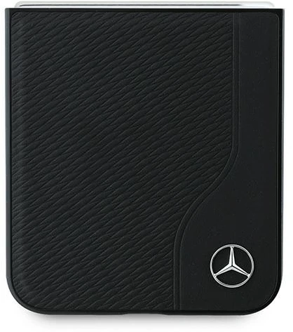 Dėklas Karl Lagerfeld Mercedes MEHMZF623RBGVK Z Flip6 F741 juodos spalvos/juodos spalvos Leather Wood Imitation MagSafe