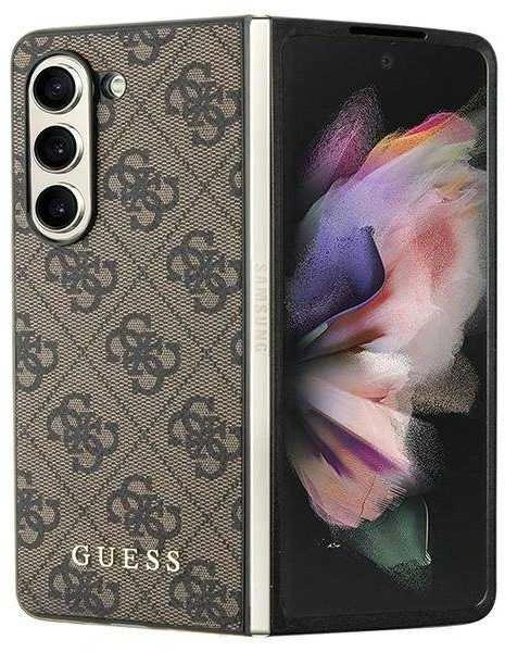 Guess GUHCZFD5GF4GBR F946 Z Fold5 rudos spalvos kietas dėklas 4G Charms Collection