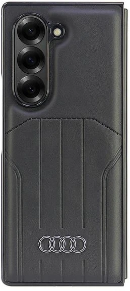 Audi Synthetic Leather MagSafe Z Fold 6 F956 juodos spalvos kietas dėklas AU-TPUPCMFold6-Q5/D1-BK