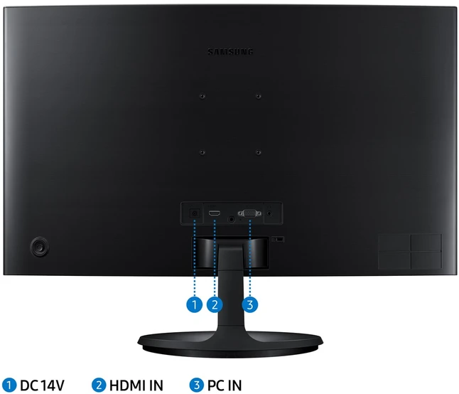 Samsung S36C kompiuterio monitorius 61 cm (24″) 1920 x 1080 pikseliai „Full HD“ LCD Juoda