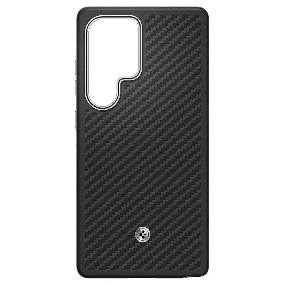 Spigen FPS938PGABW Enzo Aramid dėklas Samsung Galaxy S25 Ultra, juodas sidabras