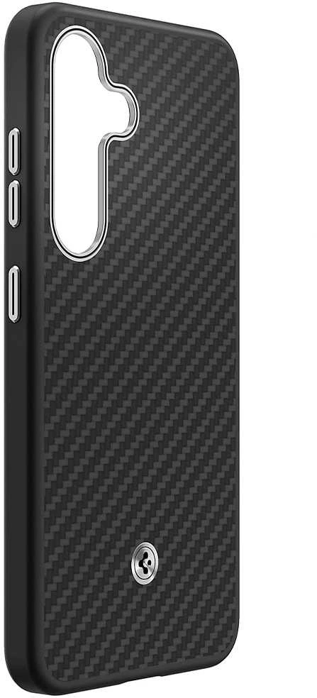 Samsung Spigen Enzo Aramid Magnet Galaxy S25 dėklas telefonui juodos spalvos