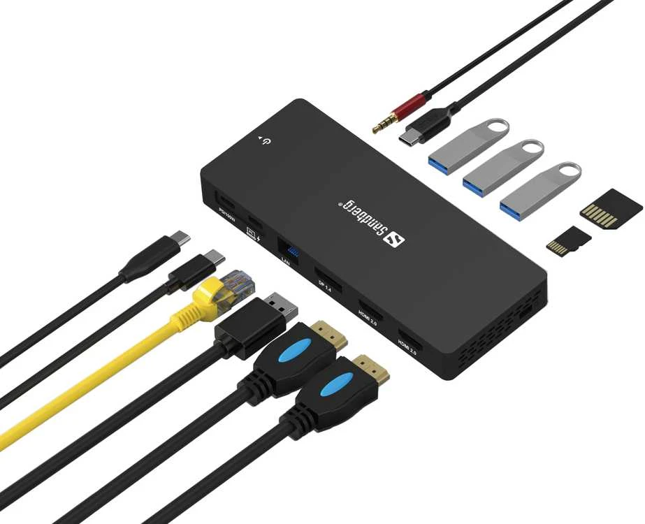 Sandberg USB-C doko stotelė su priedais