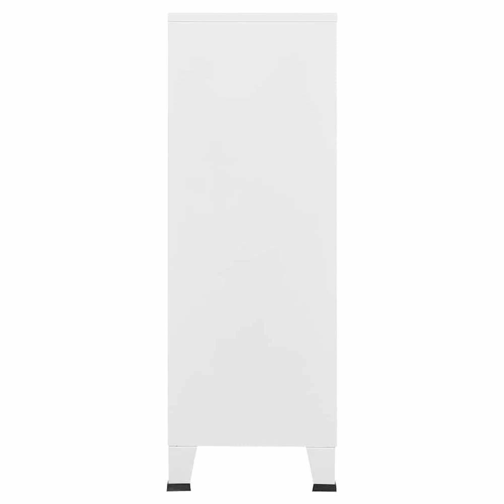 Sandėliavimo spintelė, balta, 75x40x115cm, metalas, pramoninė