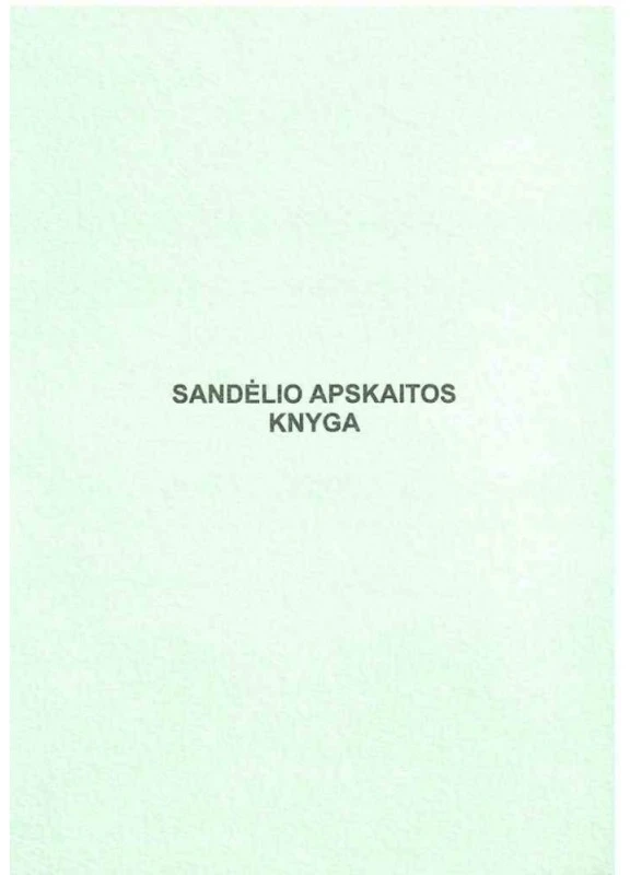 Sandėlio apskaitos knyga, A4 (36) 0720-088