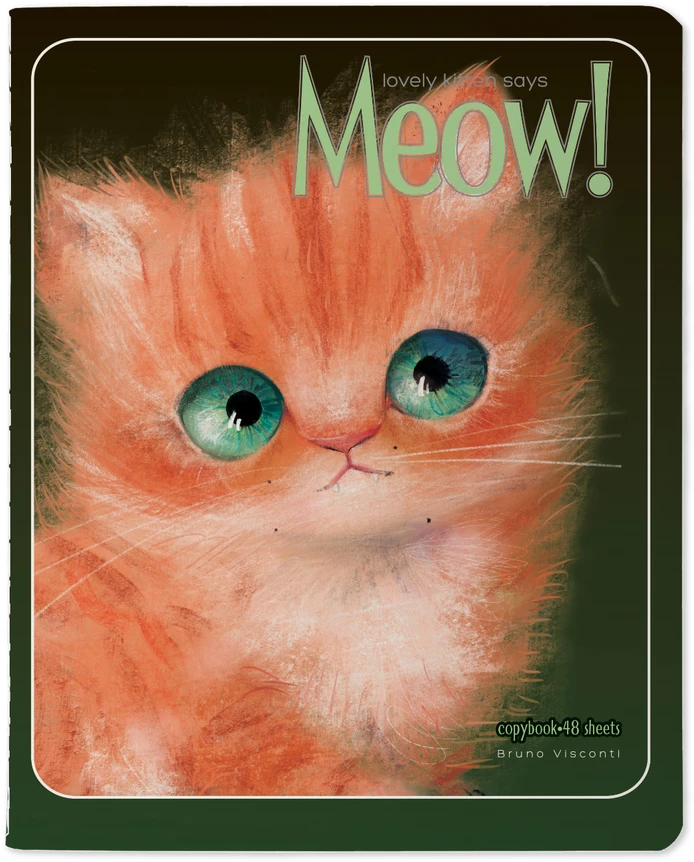 Sąsiuvinis Bruno Visconti A5, Kitty Life Raudona, 5×5 langeliais, 48 lapų