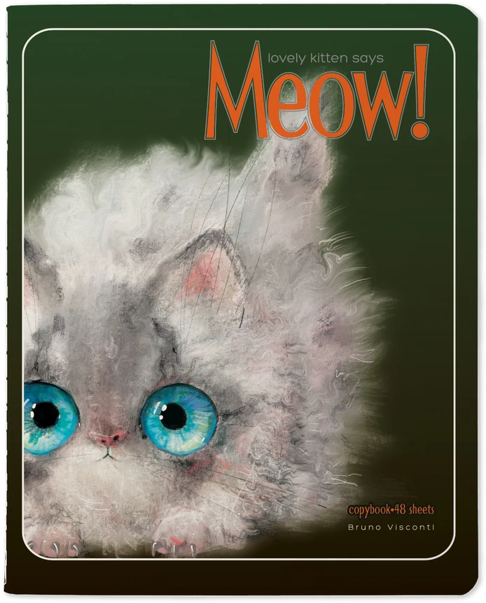 Sąsiuvinis Bruno Visconti A5,Kitty Life Baltas, 5×5 langeliais, 48 lapų