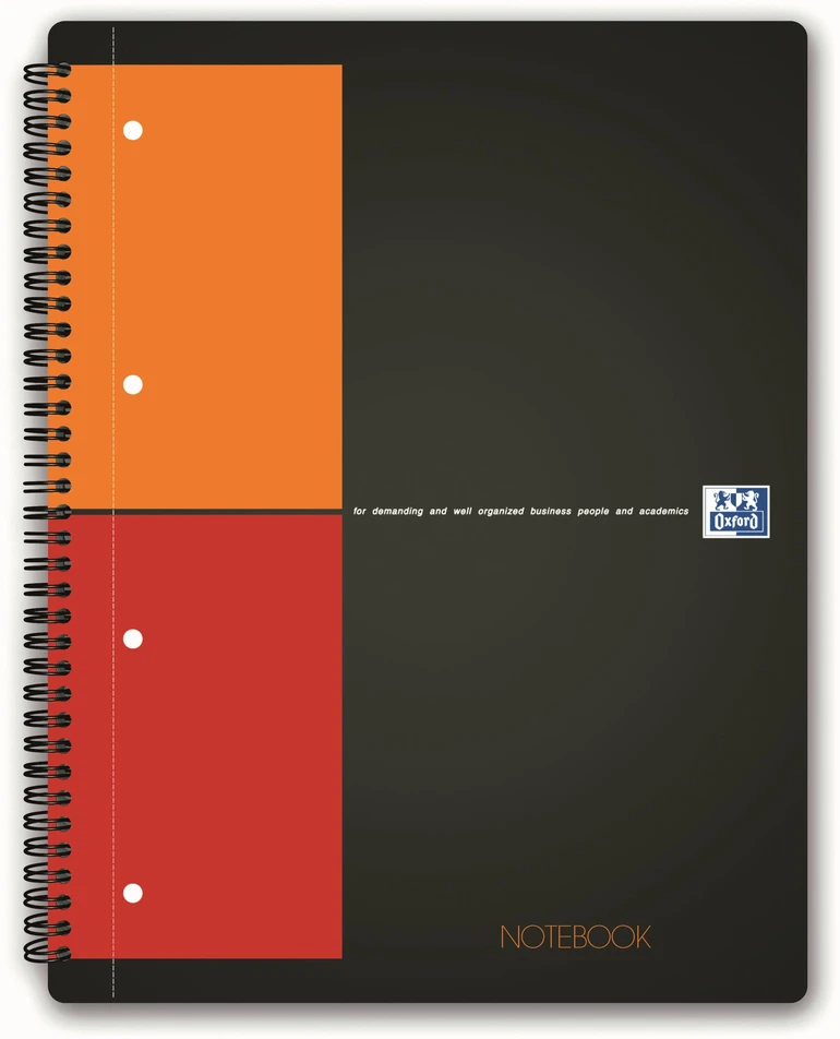 Sąsiuvinis su spirale OXFORD INTERNATIONAL NOTEBOOK, A4+, 80 lapų, langeliai