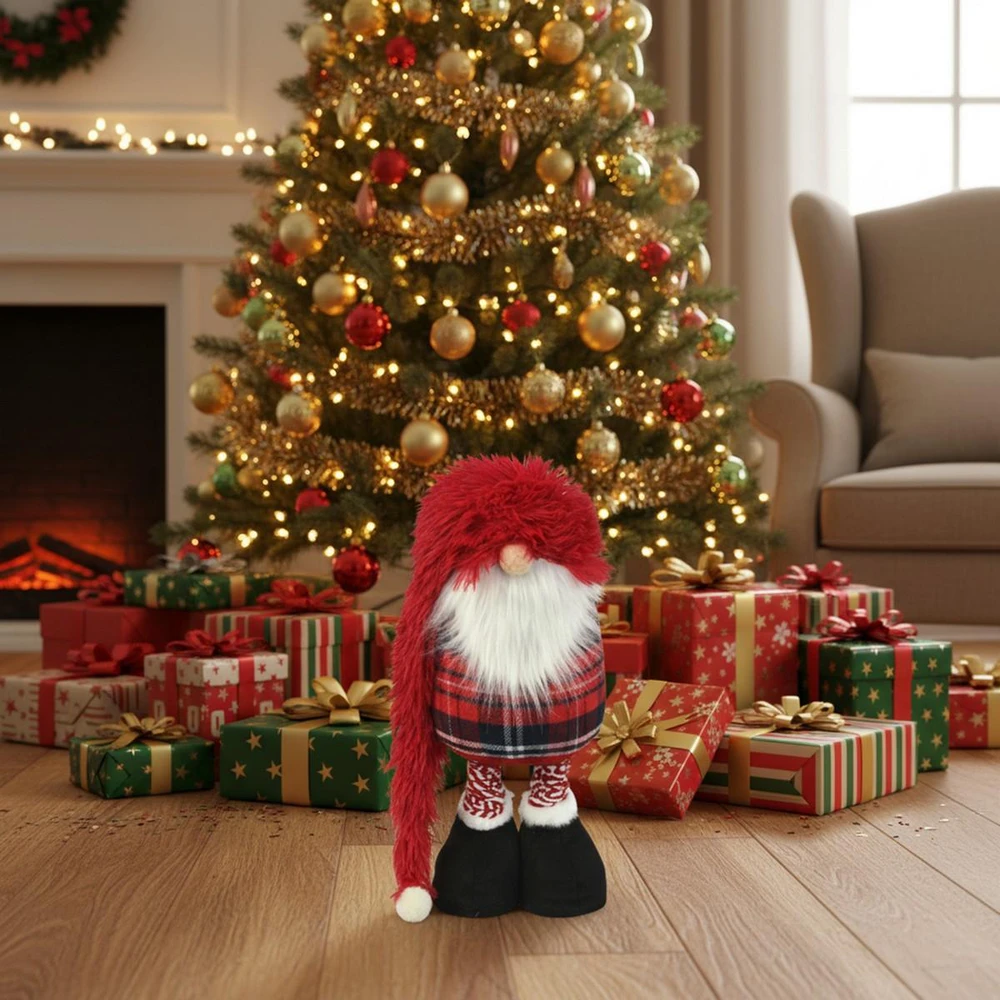 Saska Christmas Reguliuojamo aukščio raudonas dekoratyvinis nykštukas