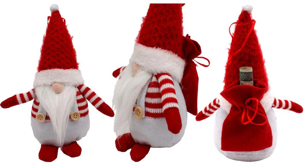 Saska Christmas Kalėdinis dekoratyvinis nykštukas su maišu