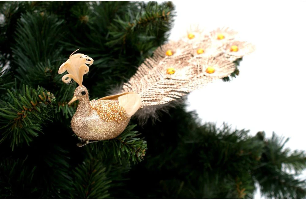 Saska Christmas Dekoratyvinis povo klipas auksinis