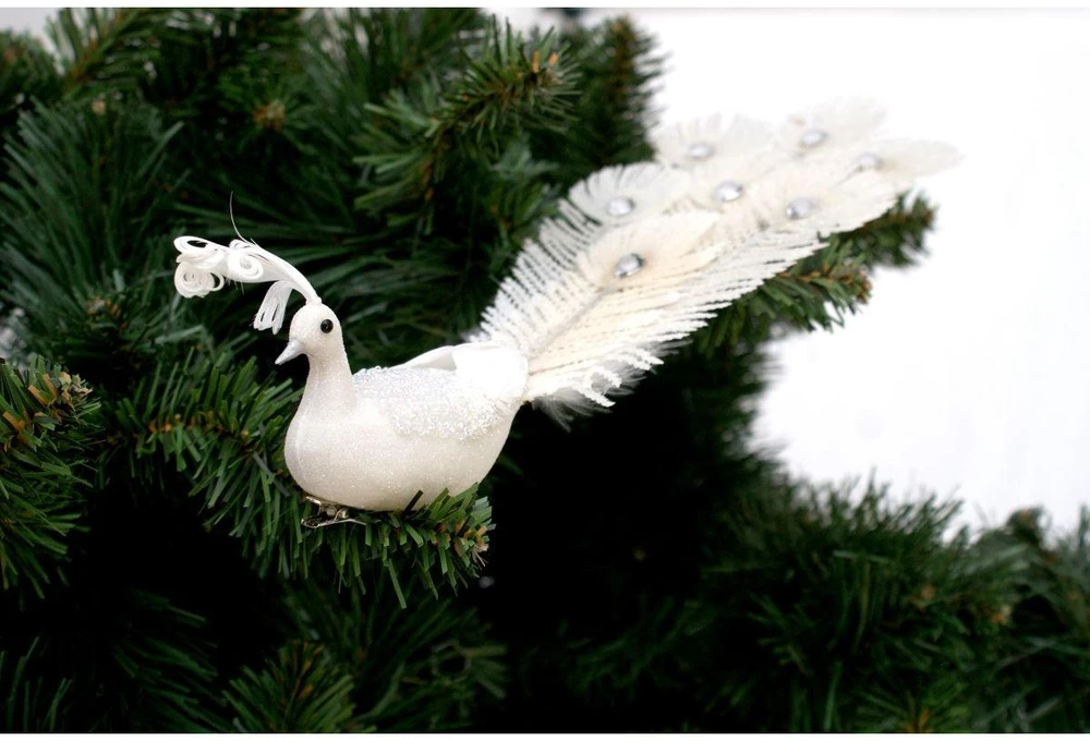 Saska Christmas Baltas dekoro povas su segtuku
