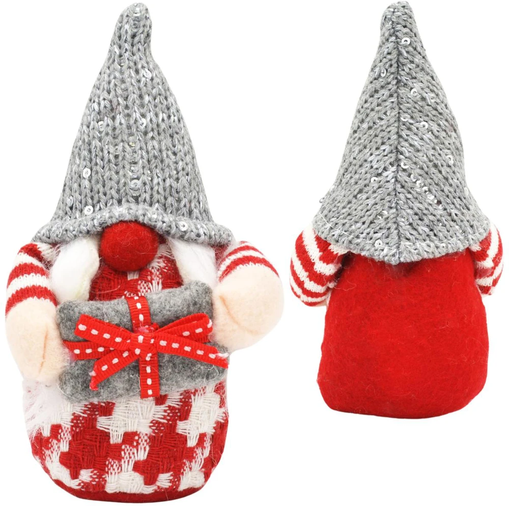 Saska Christmas Dekoratyvinis nykštukas, pilka, 15 cm