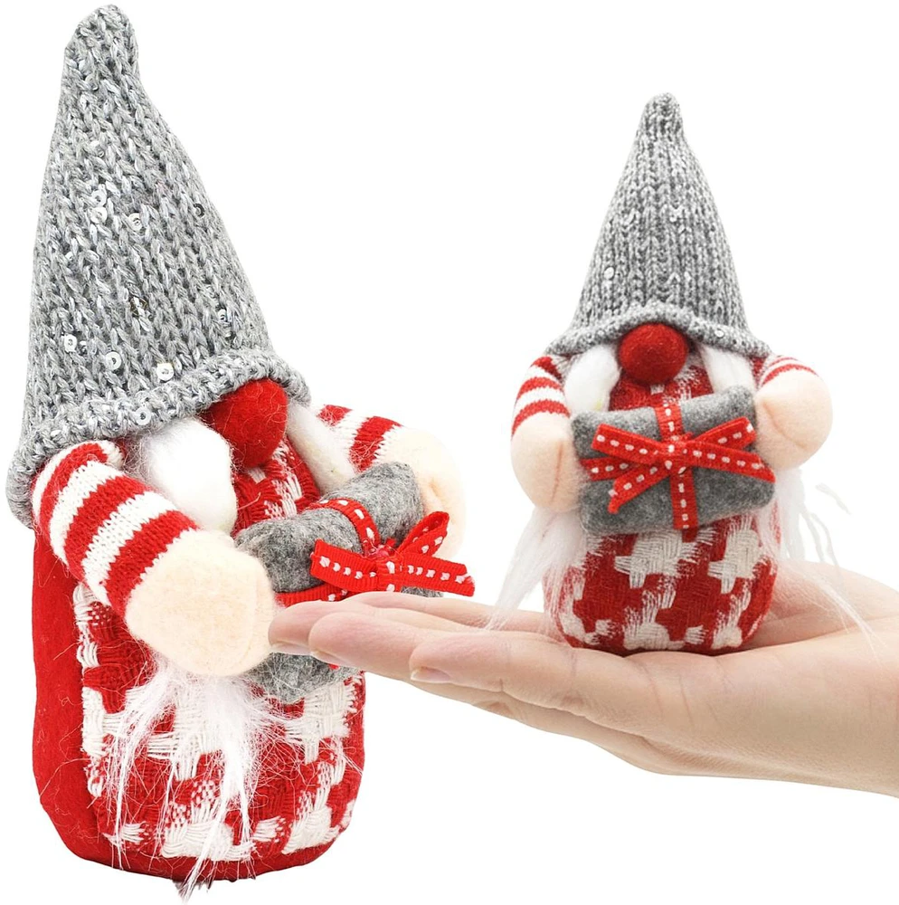 Saska Christmas Dekoratyvinis nykštukas, pilka, 15 cm