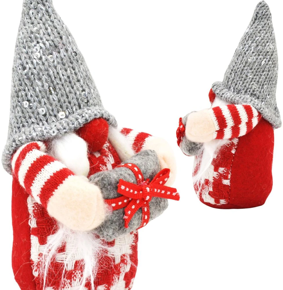 Saska Christmas Dekoratyvinis nykštukas, pilka, 15 cm