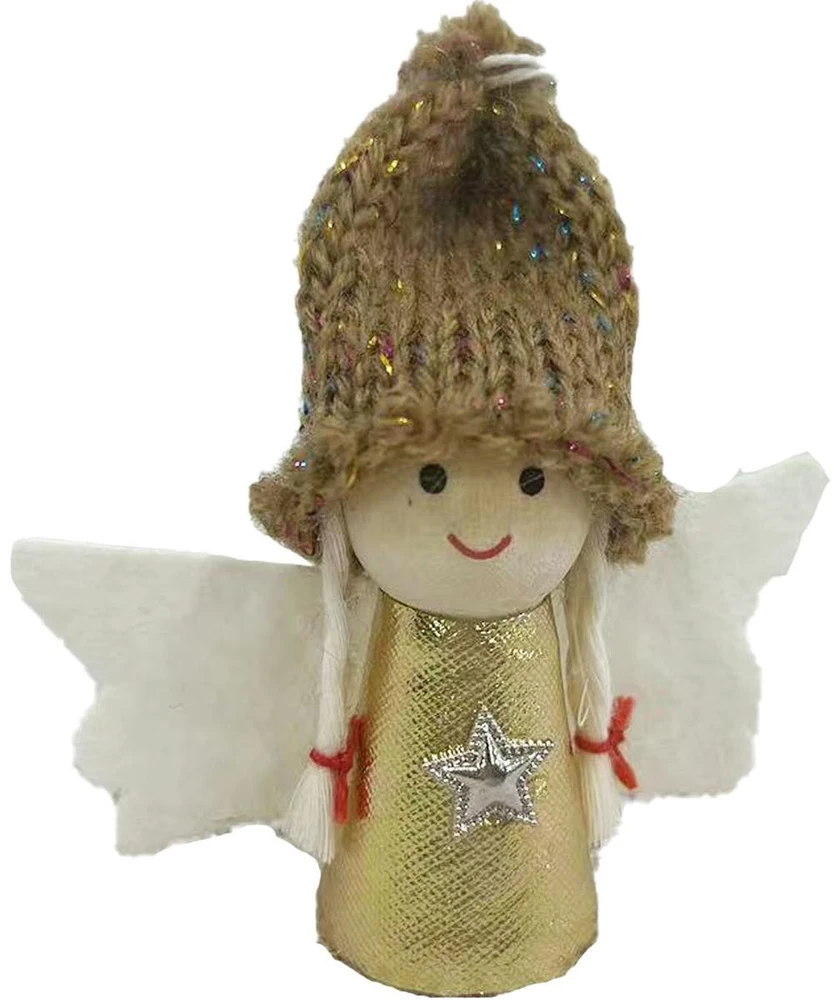 Saska Christmas Kalėdinis angelo pakabukas 7 cm auksinis